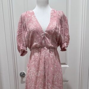 Reformation floral pink dress - Small